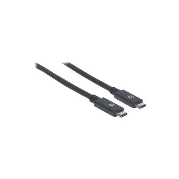 Manhattan USB-C to USB-C Cable, 2m, Male to Male, Black, | 354905