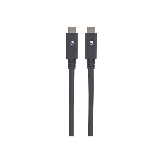 Manhattan USB-C to USB-C Cable, 2m, Male to Male, Black, | 354905