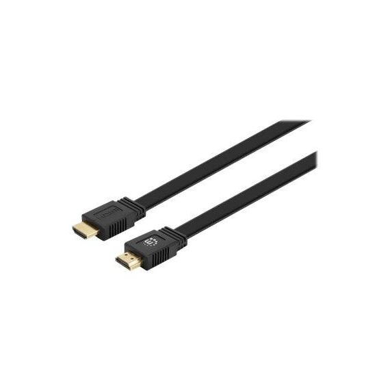 Manhattan HDMI Cable with Ethernet (Flat), 4K@60Hz (Prem | 355629