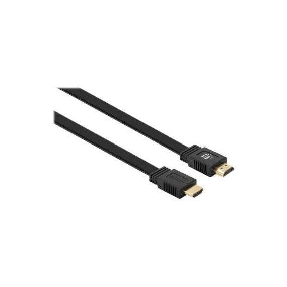 Manhattan HDMI Cable with Ethernet (Flat), 4K@60Hz (Prem | 355629