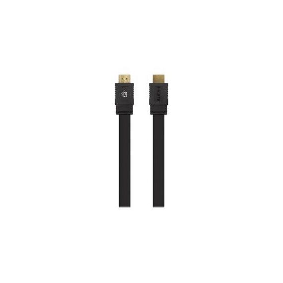 Manhattan HDMI Cable with Ethernet (Flat), 4K@60Hz (Prem | 355629