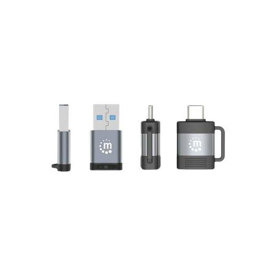 Manhattan - USB-C adapter kit - USB 3.2 Gen 1 - 3 A - bl | 356329