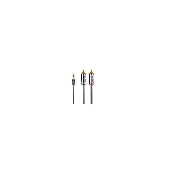 Lindy Cromo Line - Audio adaptor - RCA x 2 male to mini-p | 35334