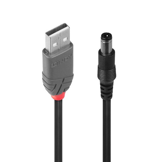Lindy - USB power cable - DC jack 5.5 x 2.5 mm (M) to USB | 70267