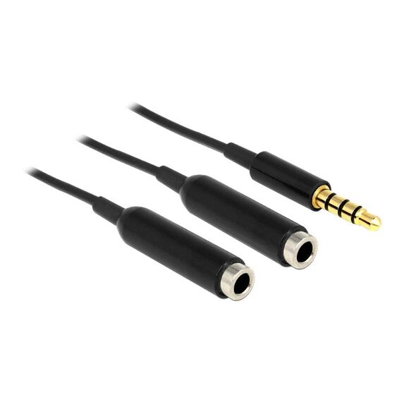 DeLOCK - Audio splitter - 4-pole mini jack (F) to 4-pole  | 65575