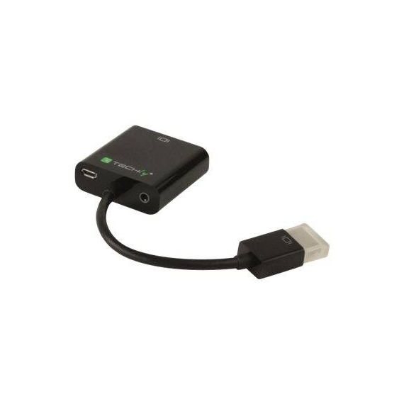 Techly - Video converter - HDMI - VGA - black | IDATA-HDMI-VGA2AU
