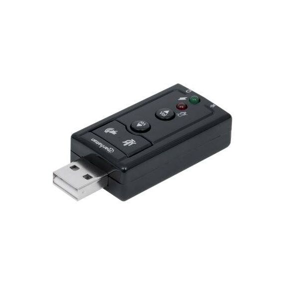 Manhattan USB-A Sound Adapter, USB-A to 3.5mm Mic-in and | 152341