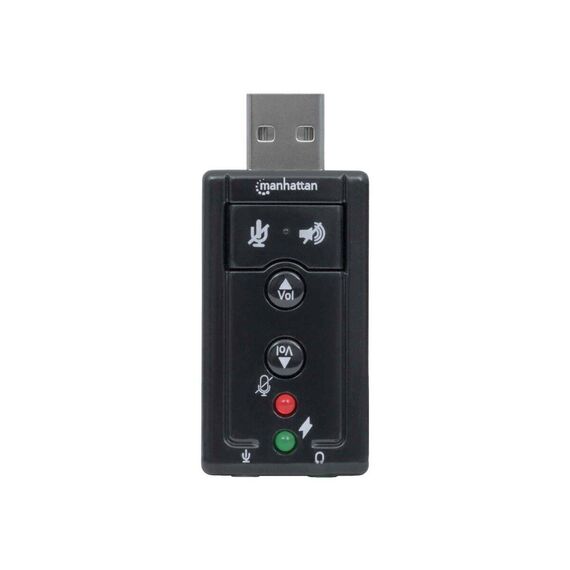 Manhattan USB-A Sound Adapter, USB-A to 3.5mm Mic-in and | 152341