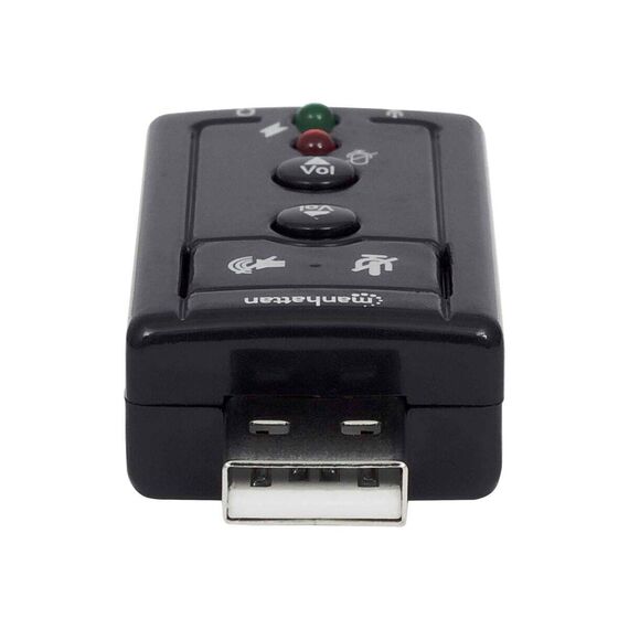 Manhattan USB-A Sound Adapter, USB-A to 3.5mm Mic-in and | 152341