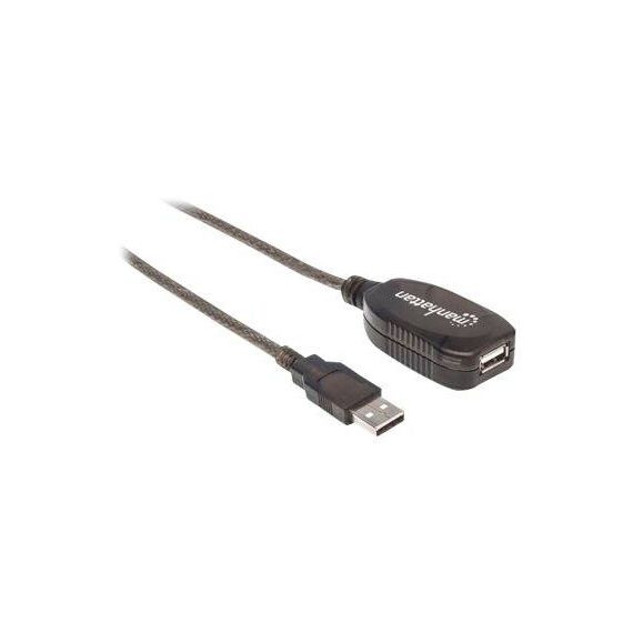 Manhattan USB-A to USB-A Extension Cable, 15m, Male to F | 152365