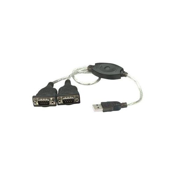 Manhattan USB-A to 2x Serial Ports Converter cable, 45cm | 174947