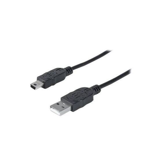 Manhattan USB-A to Mini-USB Cable, 1.8m, Male to Male, B | 333375