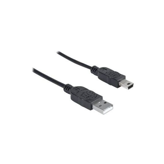 Manhattan USB-A to Mini-USB Cable, 1.8m, Male to Male, B | 333375