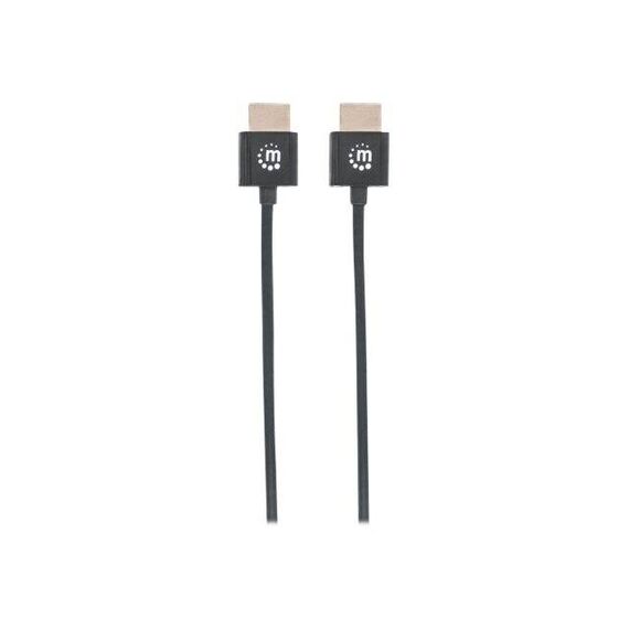 Manhattan HDMI Cable with Ethernet (Ultra Thin), 4K@60Hz | 394376