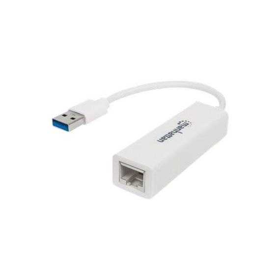 Manhattan USB-A Gigabit Network Adapter, White, 10/100/1 | 506847