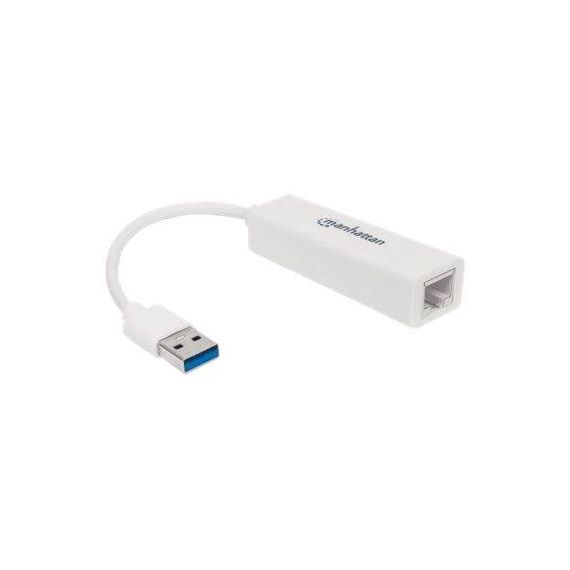 Manhattan USB-A Gigabit Network Adapter, White, 10/100/1 | 506847