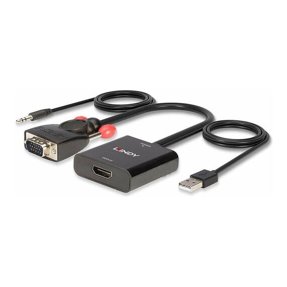 Lindy - Adapter - HD-15 (VGA), mini-phone stereo 3.5 mm,  | 38284