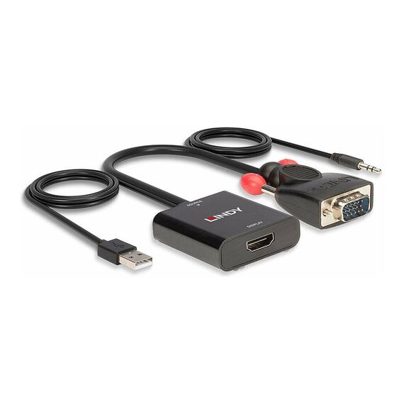 Lindy - Adapter - HD-15 (VGA), mini-phone stereo 3.5 mm,  | 38284