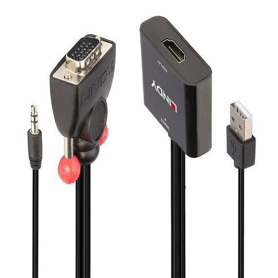 Lindy - Adapter - HD-15 (VGA), mini-phone stereo 3.5 mm,  | 38284