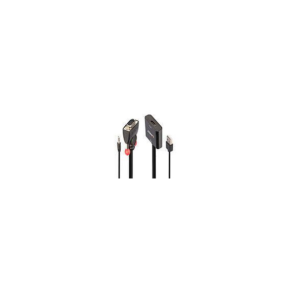 Lindy - Adapter - HD-15 (VGA), mini-phone stereo 3.5 mm,  | 38284