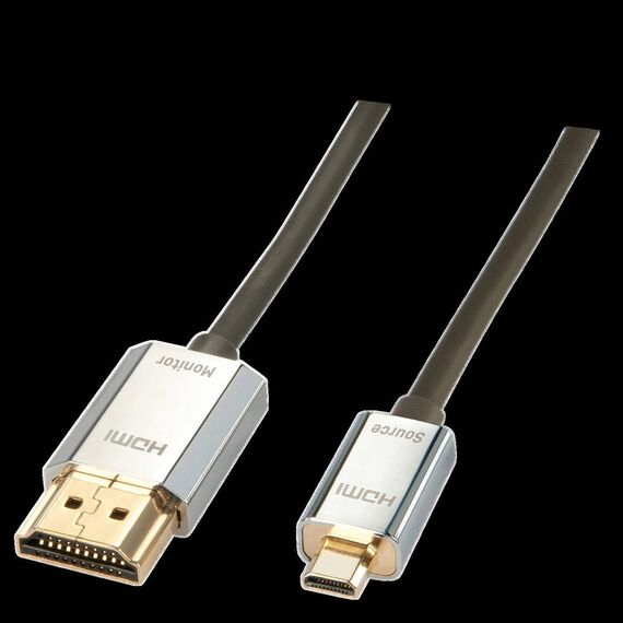 Lindy CROMO Slim High Speed HDMI to micro HDMI Cable with | 41678