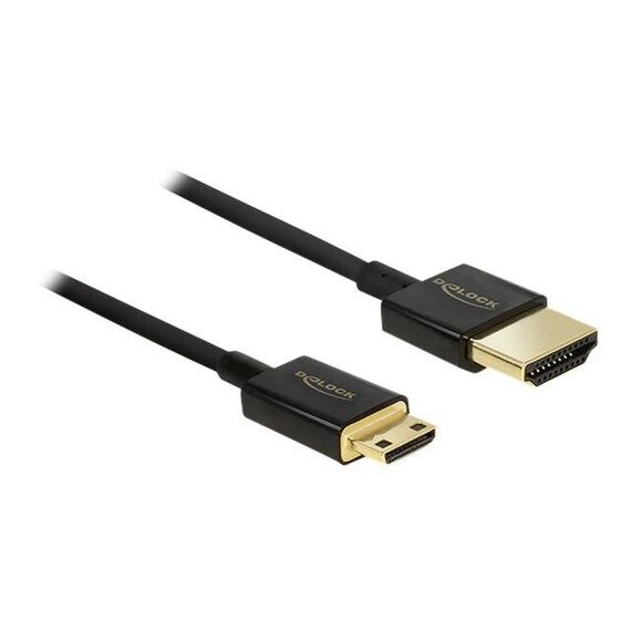 DeLOCK Slim Premium - HDMI with Ethernet cable - mini HDM | 84778