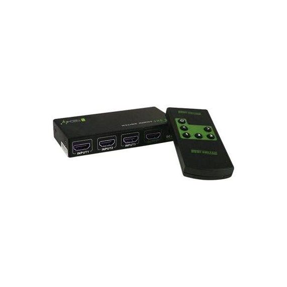 techly HDMI 3 IN 1 OUT with Remote Control, 4Kx | IDATA-HDMI-4K31