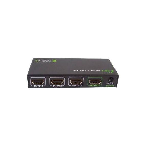 techly HDMI 3 IN 1 OUT with Remote Control, 4Kx | IDATA-HDMI-4K31