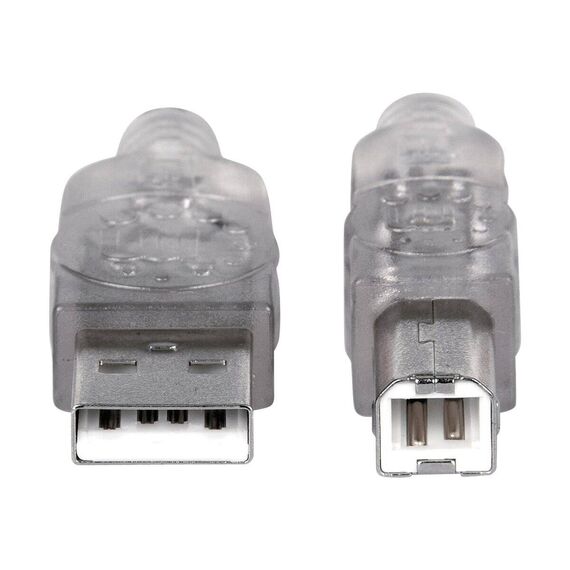 Manhattan USB-A to USB-B Cable, 1.8m, Male to Male, Tran | 333405
