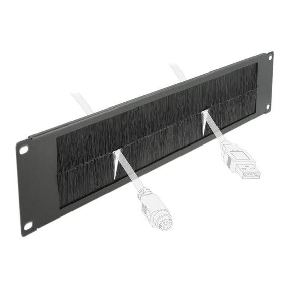 DeLOCK Cable Management Brush Strip - Rack cable manageme | 66482