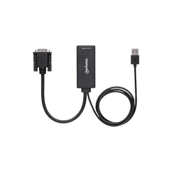 Manhattan VGA and USB-A to HDMI Converter, Analog VGA Vi | 152426