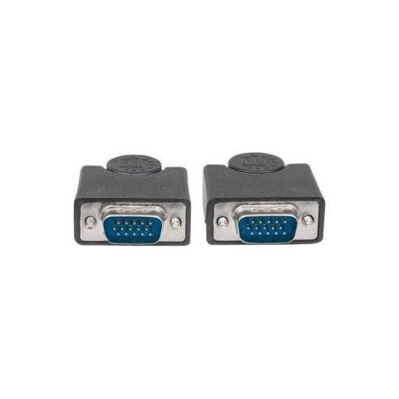 Manhattan VGA Monitor Cable, 1.8m, Black, Male to Male,  | 311731