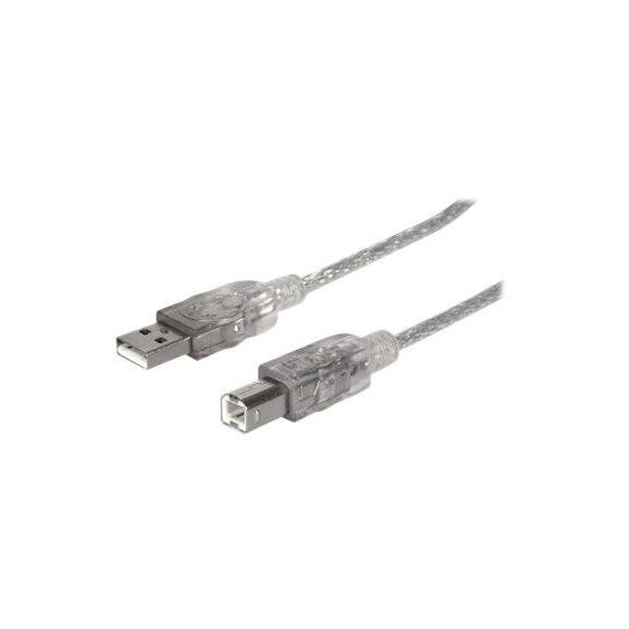 Manhattan USB-A to USB-B Cable, 3m, Male to Male, Transl | 340458