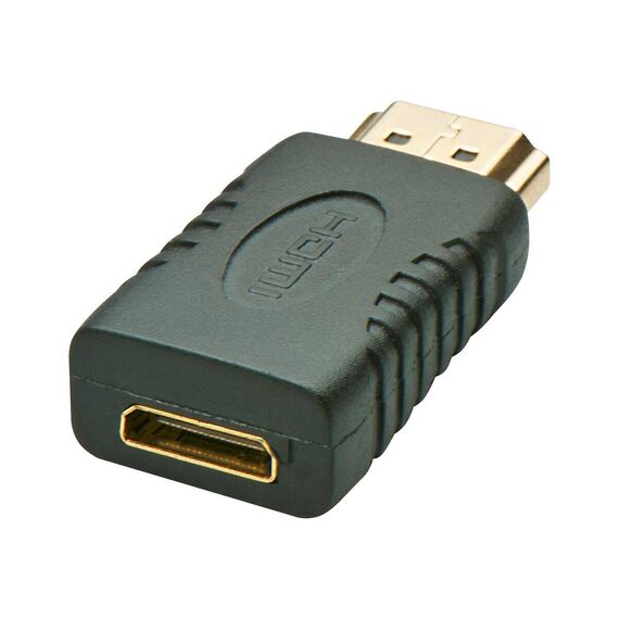 Lindy - HDMI adapter - mini HDMI (F) to HDMI (M) - black | 41208