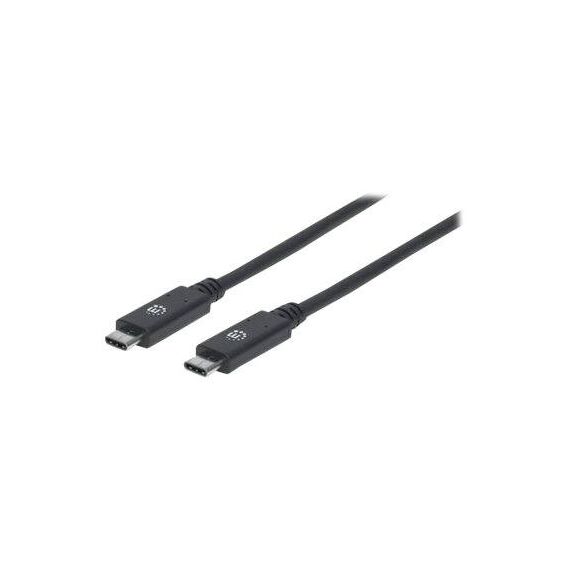 Manhattan USB-C to USB-C Cable, 1m, Male to Male, Black, | 355223