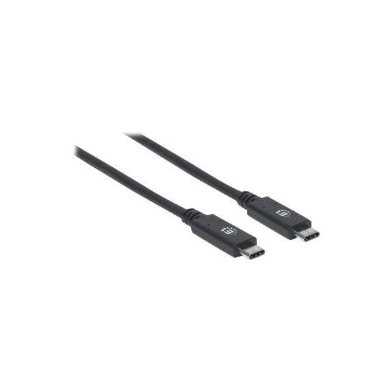 Manhattan USB-C to USB-C Cable, 1m, Male to Male, Black, | 355223