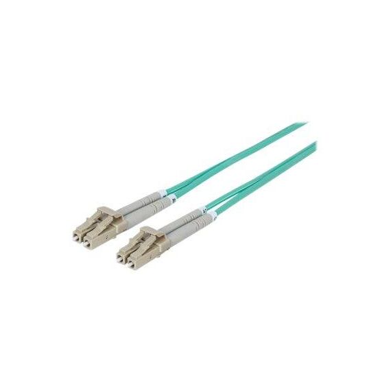 Intellinet Fibre Optic Patch Cable, OM3, LC/LC, 2m, Aqua | 750134