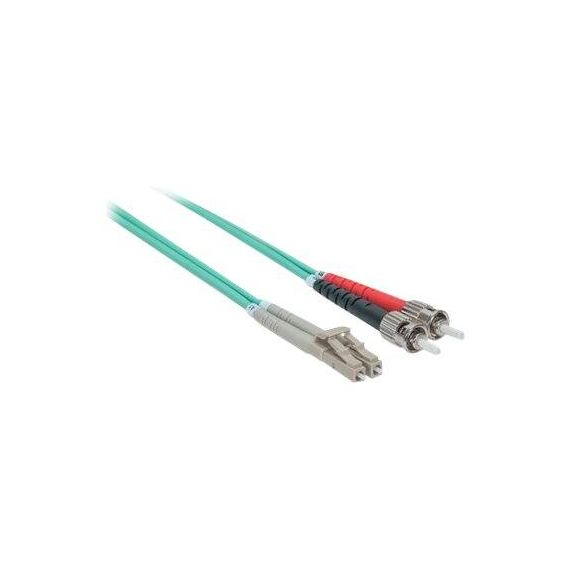 Intellinet Fibre Optic Patch Cable, OM3, ST/LC, 1m, Aqua | 751117