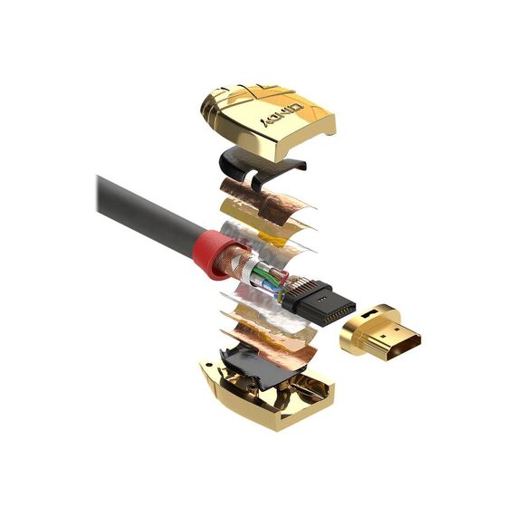 Lindy Gold Line - HDMI with Ethernet cable - HDMI (M) to  | 37861