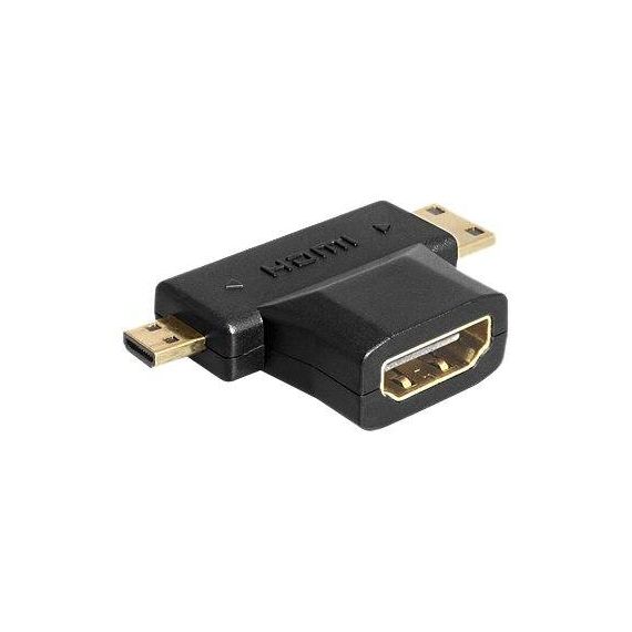 Delock - HDMI splitter - HDMI female to mini HDMI, micro  | 65446