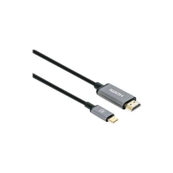 Manhattan USB-C to HDMI Cable, 4K@30Hz, 2m, Black, Equiv | 153607