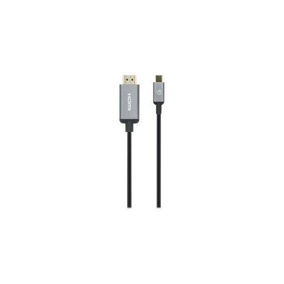 Manhattan USB-C to HDMI Cable, 4K@30Hz, 2m, Black, Equiv | 153607