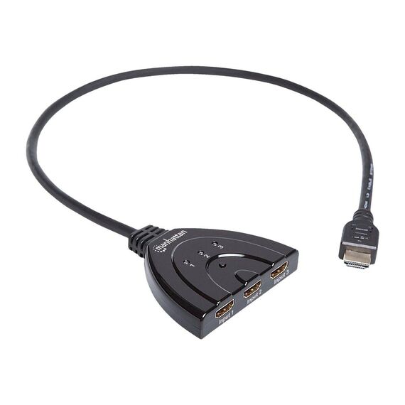 Manhattan HDMI Switch 3-Port, 1080p, Connects x3 HDMI so | 207843