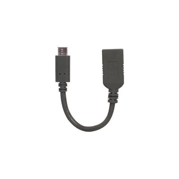 Manhattan USB-C to USB-A Cable, 15cm, Male to Female, Bl | 355285