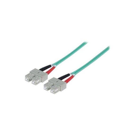 Intellinet Fibre Optic Patch Cable, OM3, SC/SC, 1m, Aqua | 751025