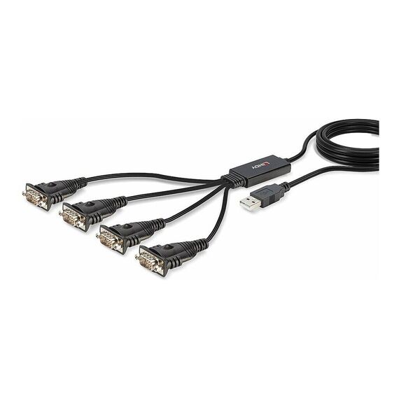 Lindy - Serial adapter - USB - RS-232 x 4 - black | 42675