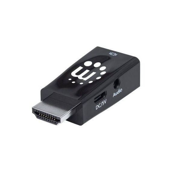 Manhattan HDMI to VGA (with Audio) Converter, 1080p, Mal | 151542