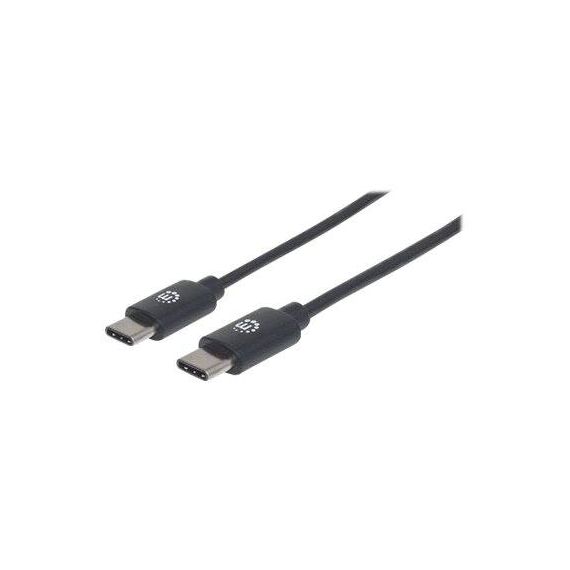 Manhattan USB-C to USB-C Cable, 2m, Male to Male, Black, | 354875