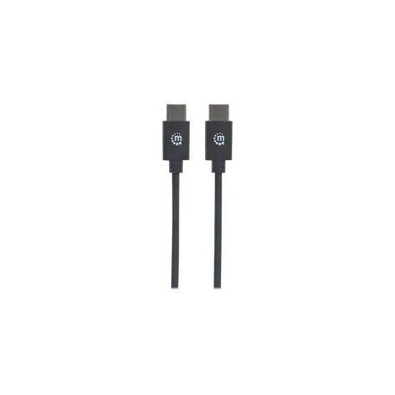 Manhattan USB-C to USB-C Cable, 2m, Male to Male, Black, | 354875