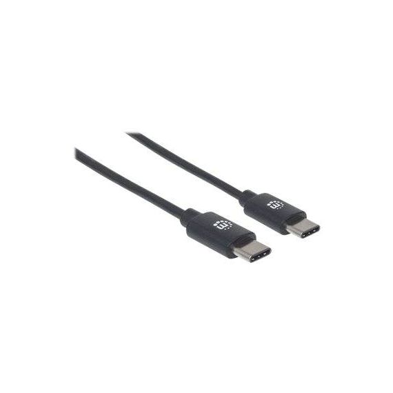 Manhattan USB-C to USB-C Cable, 2m, Male to Male, Black, | 354875